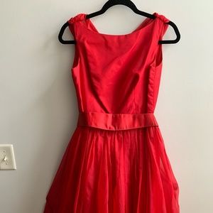 1950s red valentines dress